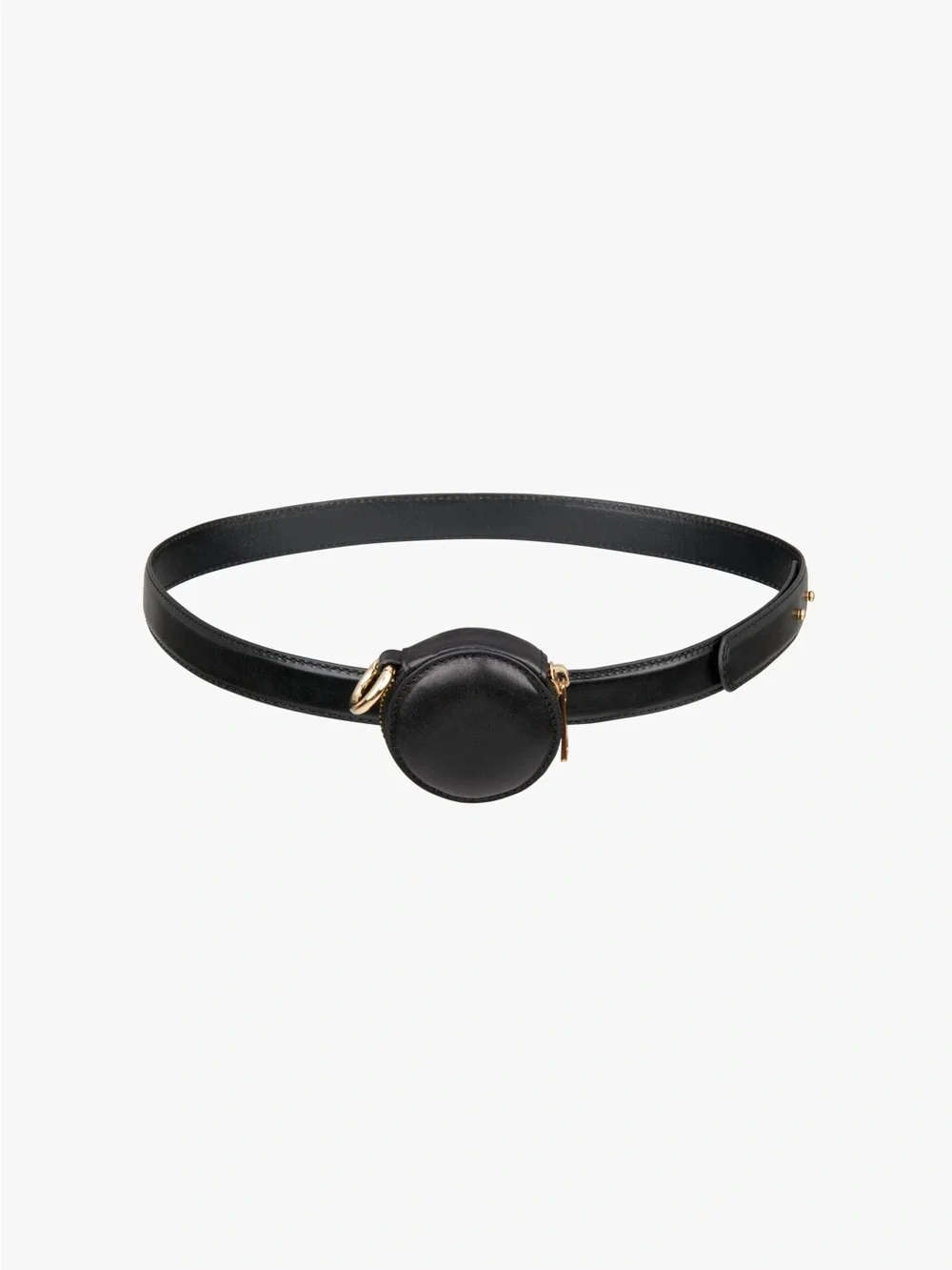 NWOT. Stefano Pilati x Zara Black 100% Leather Belt With Purse. Size 30.